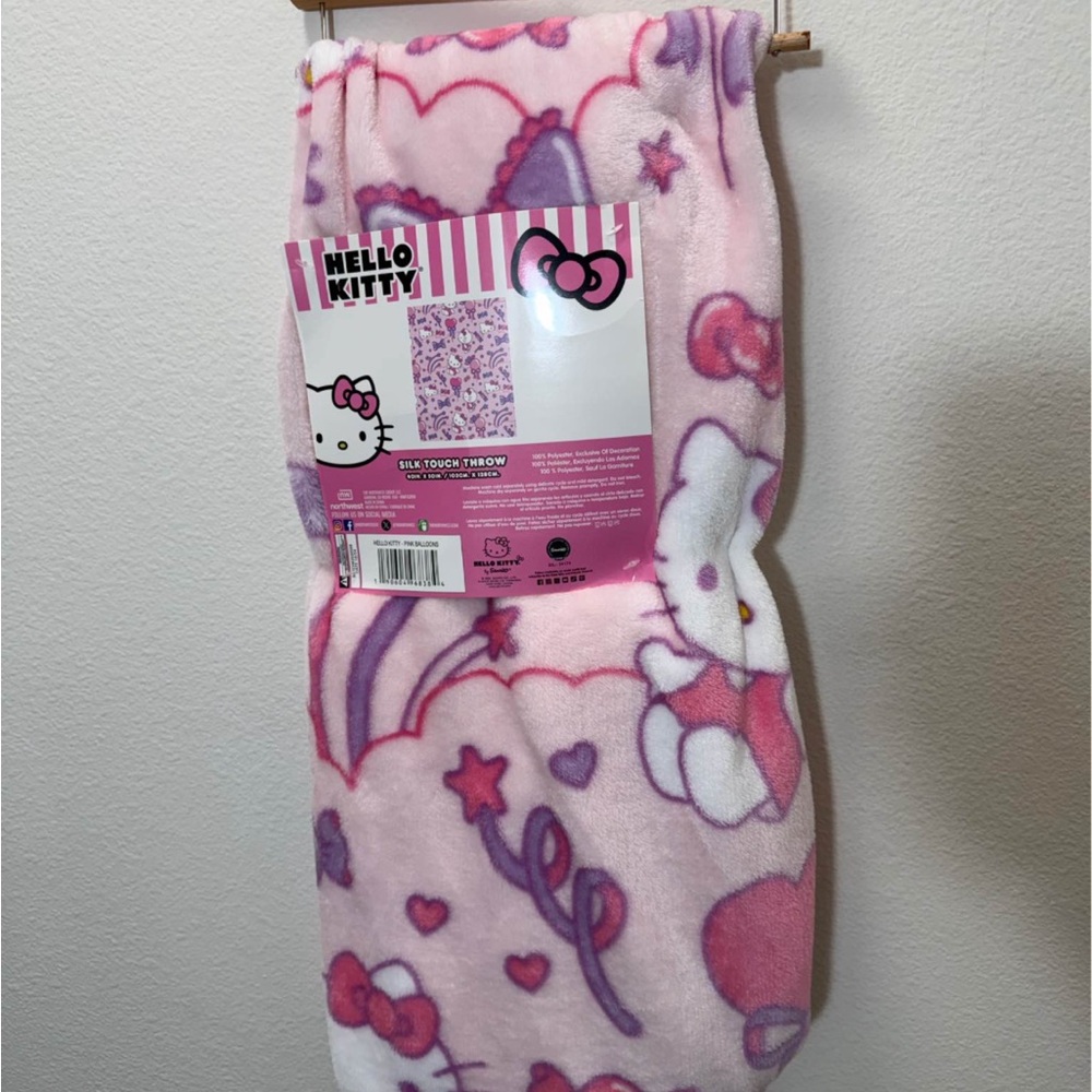 Hello Kitty Pink and Purple Throw Blanket